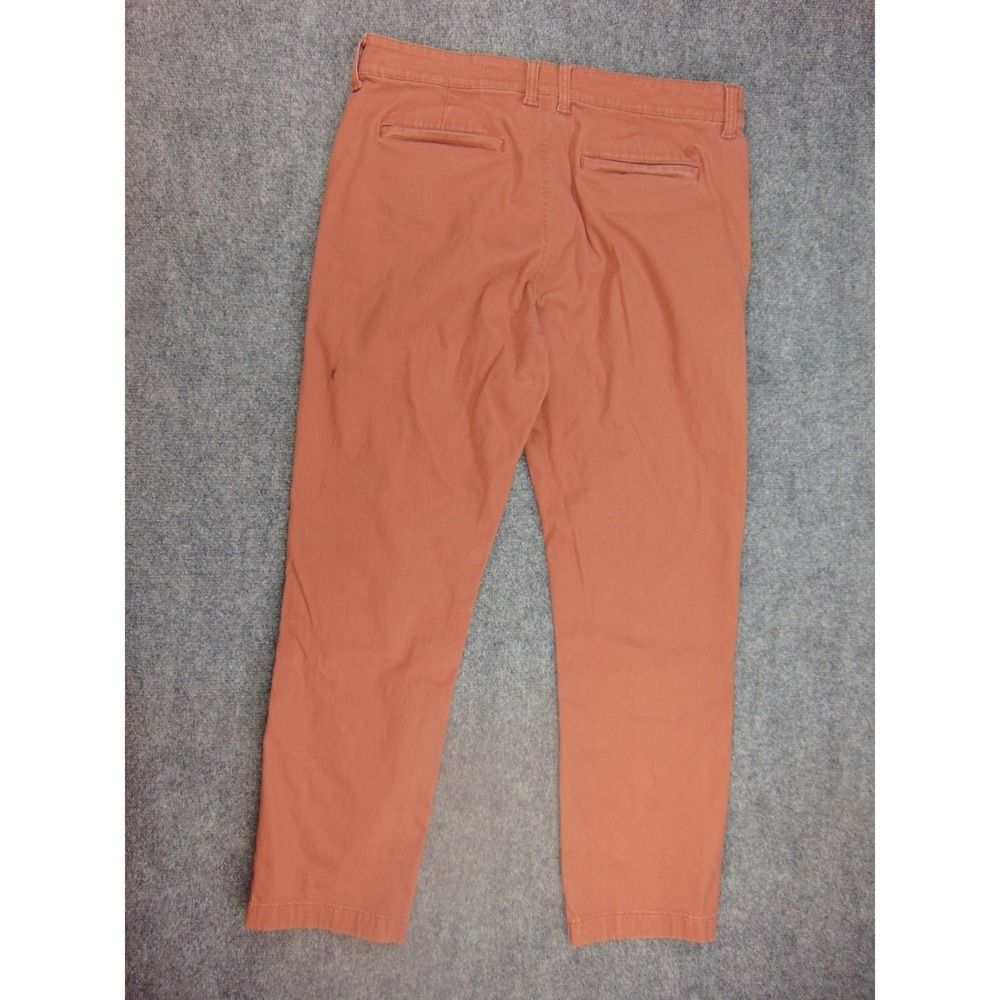 Lucky Brand 410 Athletic Chino Mens 34x30 Orange Casual Preppy Coastal - Picture 2 of 11